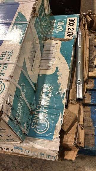 AS IS - SKYWALKER 15X9FT RECTANGE TRAMPOLINE IN BOX