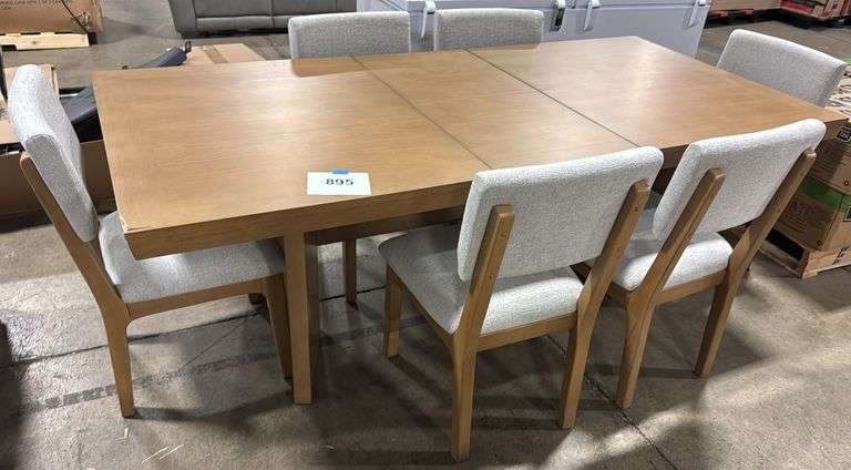 AS IS - 7PC WOOD DINING SET