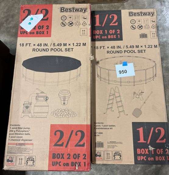 BESTWAY 18FTx48" POOL SET IN BOX