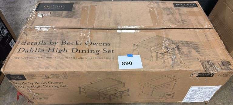 BECKI OWENS DAHLIA HIGH DINING SET IN BOX