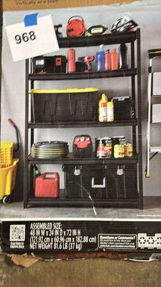 AS IS - 5-SHELF STORAGE RACK IN BOX
