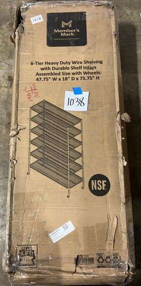 AS IS - 6-TIER SHELVING RACK IN BOX