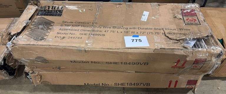 AS IS - (2) SHELVING RACKS IN BOXES