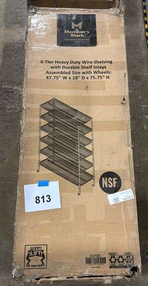 AS IS - (1) 6-TIER SHELVING RACK IN BOX