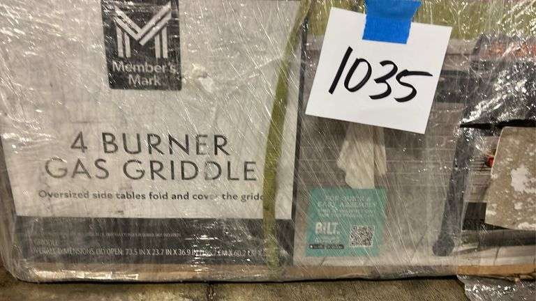 AS IS - 4 BURNER GAS GRIDDLE GRILL IN BOX
