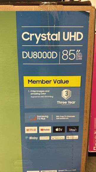 SAMSUNG 85" 4K SMART TV