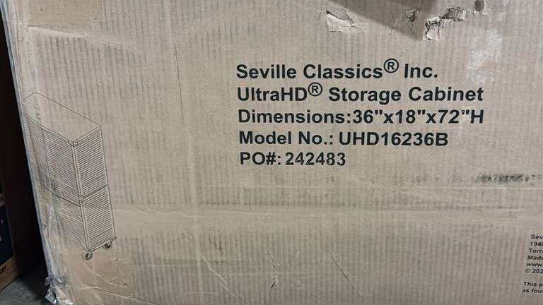 SEVILLE CLASSICS STORAGE CABINET IN BOX