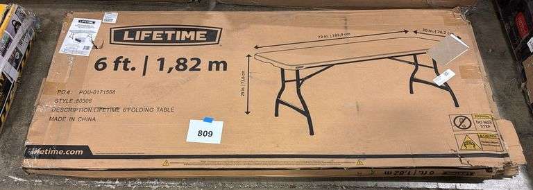 LIFETIME 6FT FOLDING TABLE IN BOX