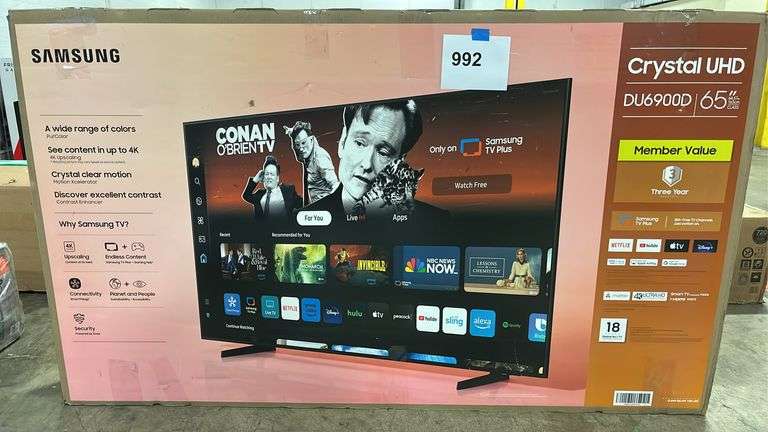 SAMSUNG 65" CRYSTAL UHD SMART TV IN BOX (DU6900D)