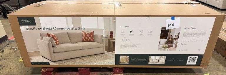 BECKI OWENS TUSTIN SOFA IN BOX - SAND