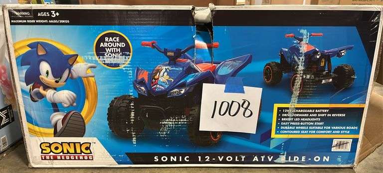 SONIC THE HEDGEHOG KIDS RIDE ON IN BOX