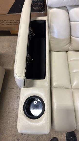 ABBYSON LIVING HOME THEATER POWER RECLINER - CREAM