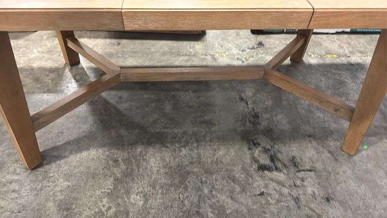 WOOD DINING TABLE W/ LEAF