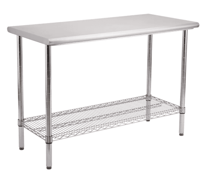 SEVILLE CLASSICS STEEL TOP WORK TABLE IN BOX