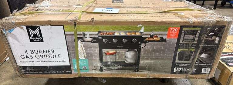 4-BURNER GAS GRIDDLE IN BOX