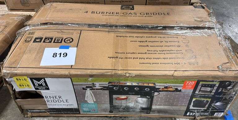 AS IS - 4-BURNER GAS GRIDDLE IN BOX