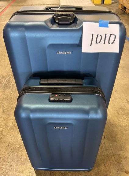 SAMSONITE 2PC HARDSHELL ROLLING LUGGAGE - BLUE