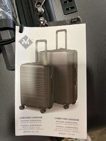 2PC HARDSHELL ROLLING LUGGAGE - GREY