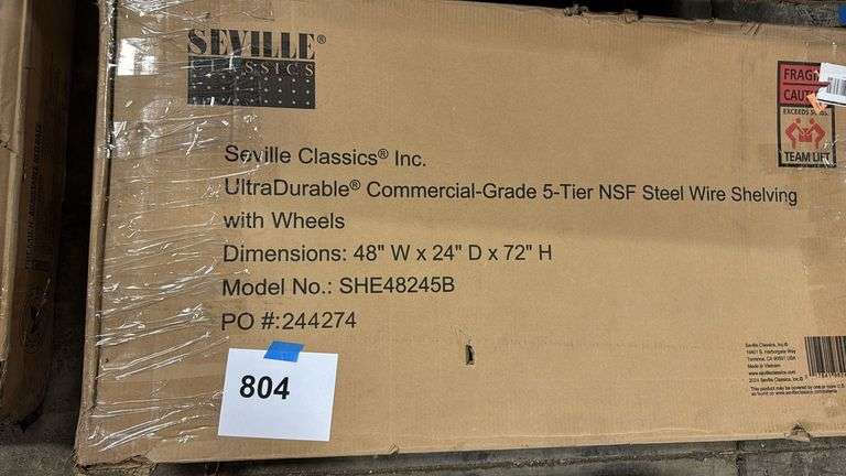 AS IS - SEVILLE CLASSICS SHELVING RACK IN BOX
