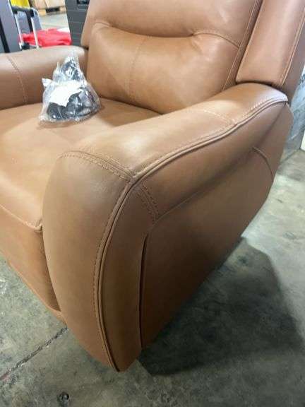 COOPER LEATHER POWER RECLINER - BUTTERNUT