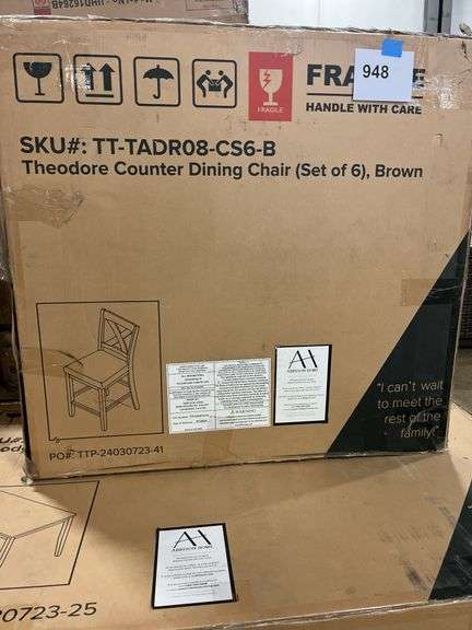 ABBYSON LIVING THEODORE 7PC COUNTER DINING SET IN BOX