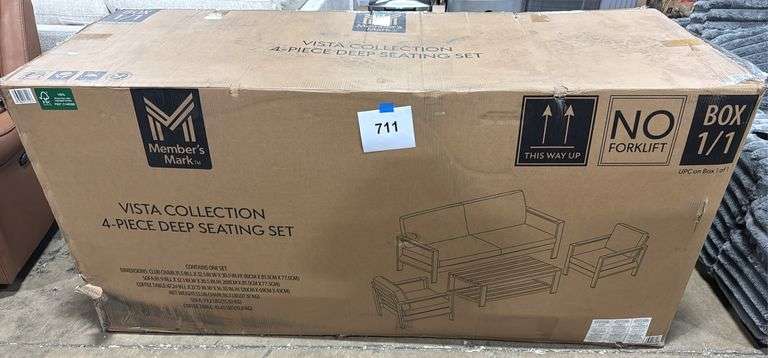 VISTA COLLECTION 4PC DEEP SEATING SET IN BOX