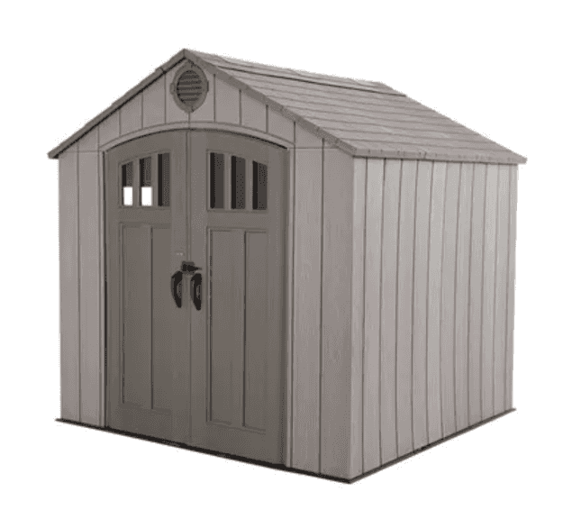 LIFETIME 8FT X 7.5FT OUTDOOR STORAGE SHED IN BOX