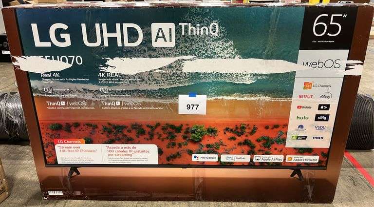LG 65" UHD AI THINQ 4K SMART TV IN BOX (65UQ70)