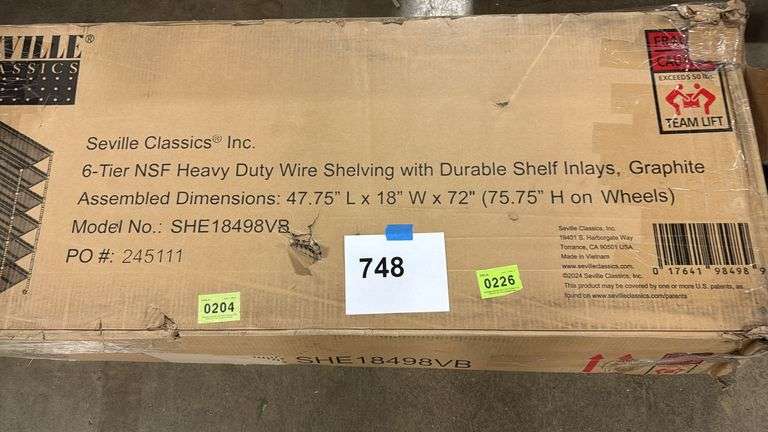 AS IS - SEVILLE CLASSICS SHELVING RACK IN BOX