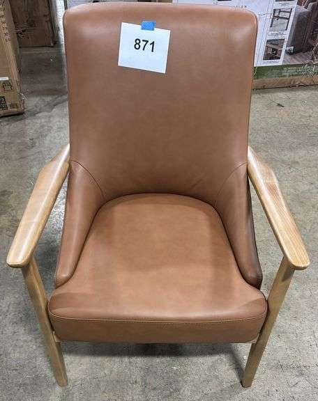 BECKI OWENS LEATHER ACCENT CHAIR