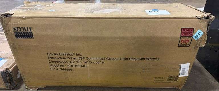 SEVILLE CLASSICS 7-TIER 21 BIN STORAGE RACK IN BOX