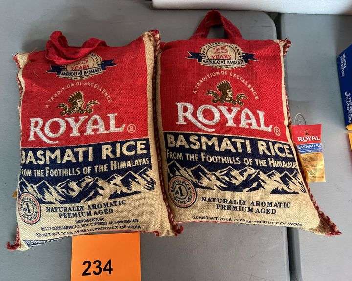 (2) BAGS OF ROYAL BASMATI RICE - Earl's Auction Company