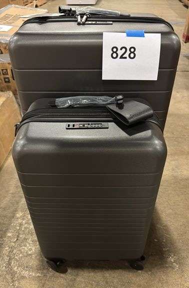 2PC HARDSHELL ROLLING LUGGAGE - GREY