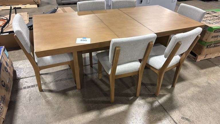 AS IS - 7PC WOOD DINING SET