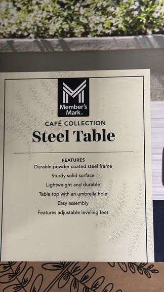 CAFE COLLECTION STEEL TABLE IN BOX