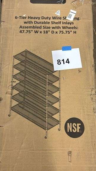 AS IS - (1) 6-TIER SHELVING RACK IN BOX