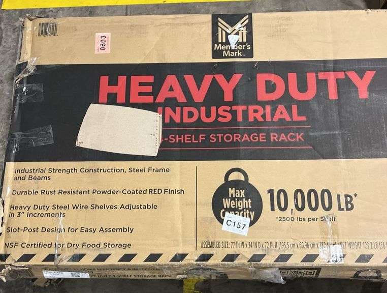 AS IS - HEAVY DUTY SHELVING RACK IN BOX