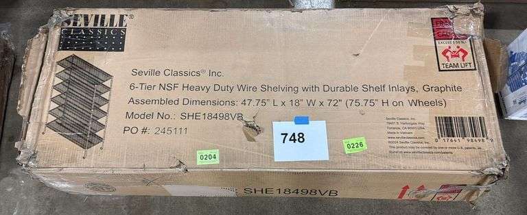AS IS - SEVILLE CLASSICS SHELVING RACK IN BOX