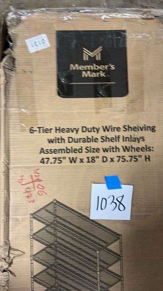 AS IS - 6-TIER SHELVING RACK IN BOX