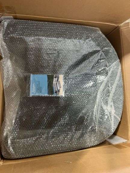 ABBYSON LIVING FABRIC SWIVEL CHAIR IN BOX - CHARCOAL