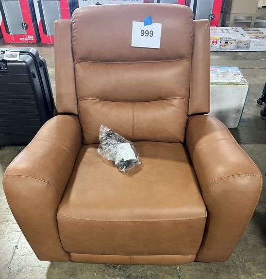 COOPER LEATHER POWER RECLINER - BUTTERNUT