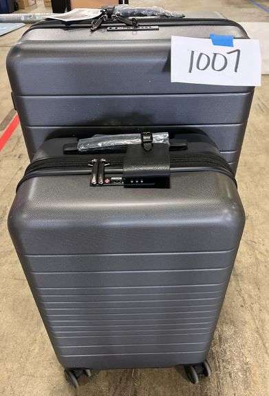 2PC HARDSHELL ROLLING LUGGAGE - GREY