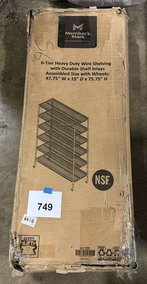 AS IS - (1) 6-TIER SHELVING RACK IN BOX