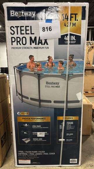 BESTWAY 14FT STEEL PRO MAX POOL IN BOX