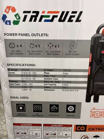 GENMAX GM11000IET TRI FUEL GENERATOR IN BOX