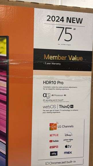 LG 75" UT7550 SMART TV