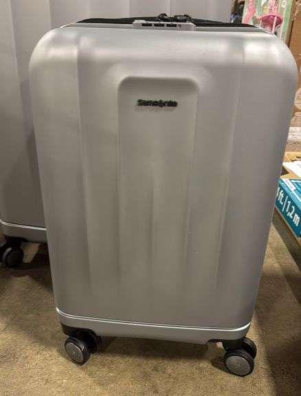 SAMSONITE 2PC HARDSHELL ROLLING LUGGAGE SET - SILVER