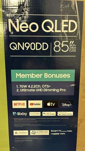 SAMSUNG 85" NEO QLED SMART TV IN BOX (QN90DD)