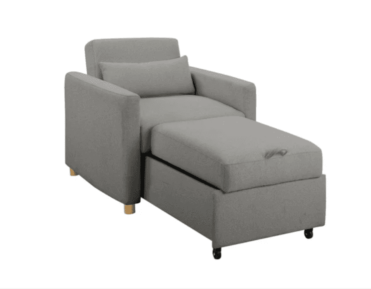 SERTA CONLEY CONVERTIBLE CHAIR IN BOX - GREY BOUCLE