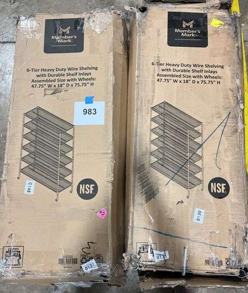 AS IS - (2) SHELVING RACKS IN BOX